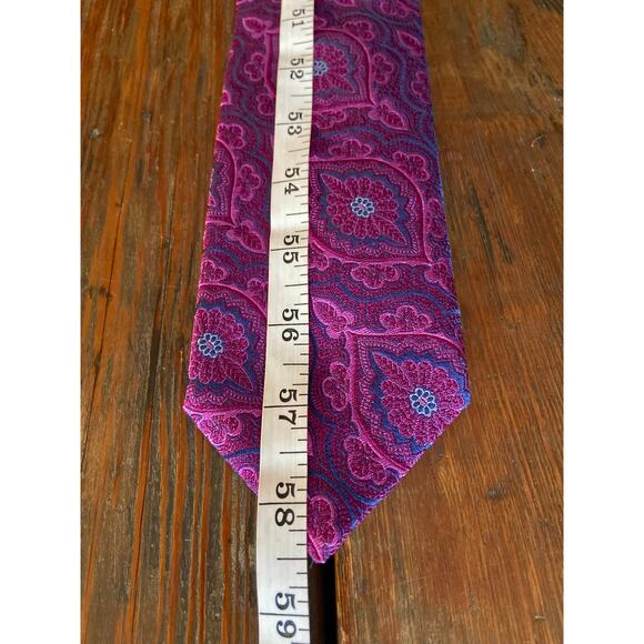 CHARLES TYRWHITT Pink Brocade Luxury English Tie (NWT) - Picture 7 of 7